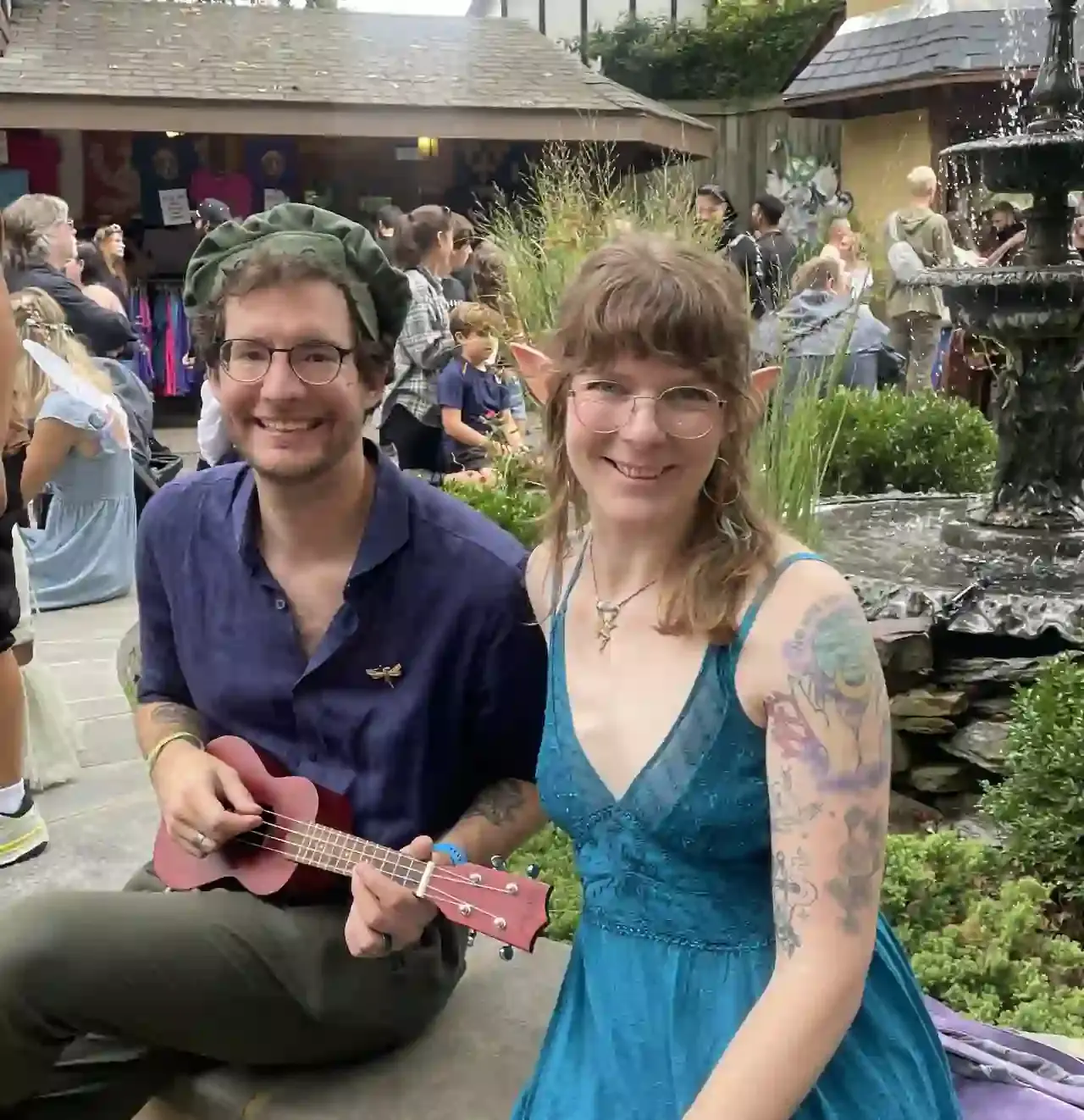 At the Maryland Renaissance Faire, I got in trouble for playing the ukelele.